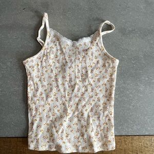 🌸white floral girls tank🌸